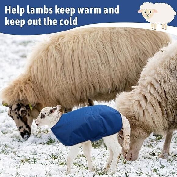 2 Pcs Goat Coats with Adjustable Belly Strap Goat Blankets Waterproof Windproof - Picture 5 of 7